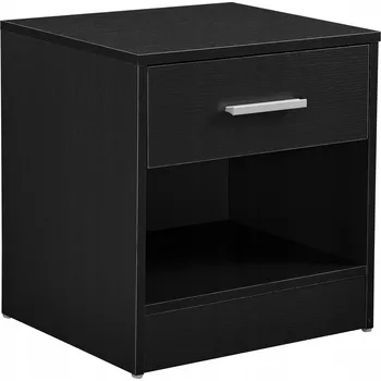 Noční stolek Noční stolek Jette 36,5 x 38 x 29,5 cm se zásuvkou, černý