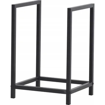 Stojan na palivové dřevo Torsås 40x30x50 cm Ocel Černý