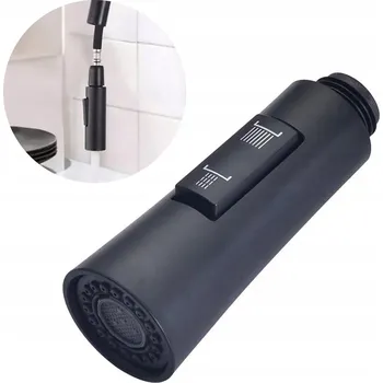 NÁSTAVEC SLUCHÁTKA PRO KUCHYŇSKOU BATERII S VÝSUVNÝM RAMENEM 2 FUNKCE ČERNÁ