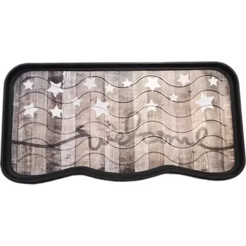 Rohožka Plastový odkapávač na boty FLOMA STARS - délka 38 cm, šířka 75 cm, výška 2,1 cm - 88008156