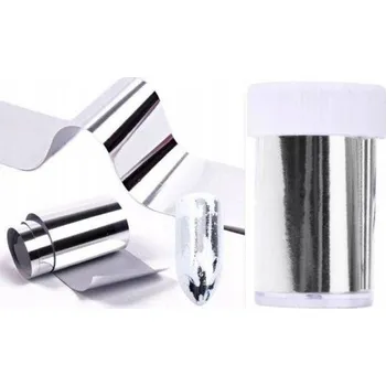 Stříbrná transferová Fólie na nehtové umění