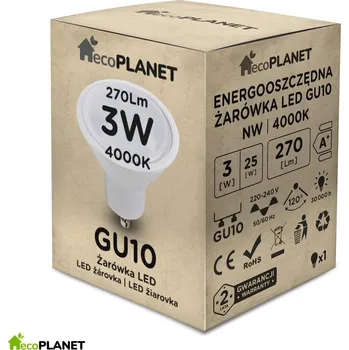 Osvětlení Berge LED žárovka GU10 - 3W - teplá bílá