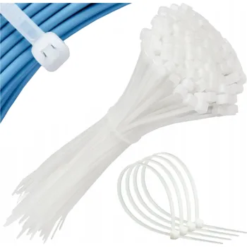 Stahovací páska Stahovací Pásky Kabelové Stahovací Pásky Stahovací Páska 2,5x200mm Bílé Balení 100 kusů