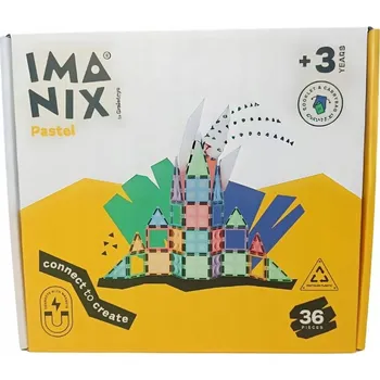ostatní stavebnice Imanix magnetické stavebnice PASTEL, 36 dílků, 350037