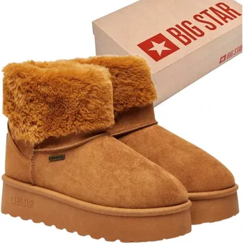 Dámské tenisky SNĚHULE NA PLATFORMĚ S KOŽÍŠKEM BIG STAR OO274A106 CAMEL 38