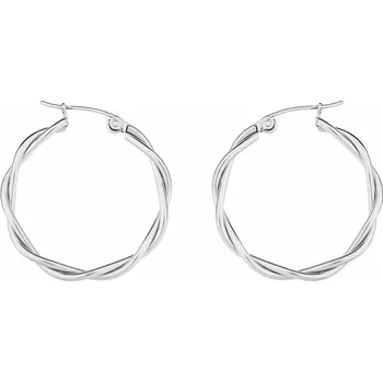 Náušnice franco bene Deformované náušnice (úzké) - stříbrné | 1456