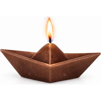 Svíčka Svíčkománie3D Plovoucí loď Hnědá