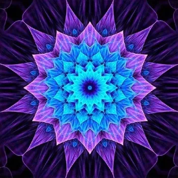 Diamantové malování Diamantové malování/Homfun - Mandala modrofialová