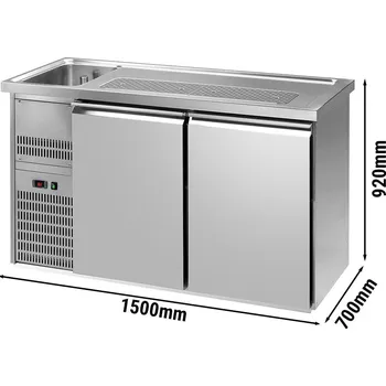 Vinotéka G.Gastro Výčepní pult 1,5 x 0,7 m - se 2 dveřmi