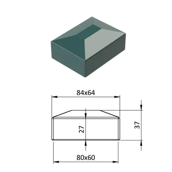 Zábradlí Vnější krytka 60 x 80 mm, plastová PE, zelená