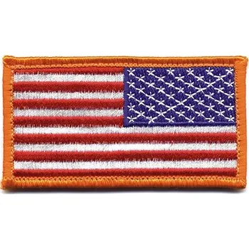Nášivka ROTHCO Nášivka USA vlajka reverzní 4,5 x 8,5 cm ORANŽOVÝ lem