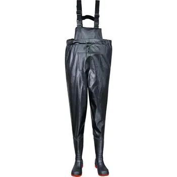 Pracovní obuv PORTWEST Holínky S5 - prsačky FW74, brodící s ocelovou špicí - AKCE! POR-FW74BKR43 Černá 43