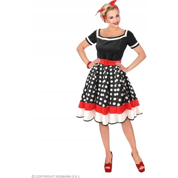 Karnevalový kostým Pin-up dívčí puntíkované Kostým velikost XS, šaty léta