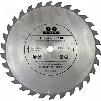 Pilový kotouč Pilový Vidiový kotouč Inter-Kert na dřevo 500 x 32 mm 40 zubů