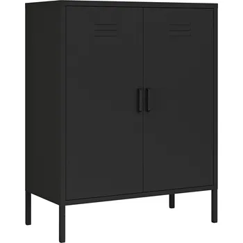 Šatní skříň Kancelářská skříň Pyhäranta kovová černá, matná