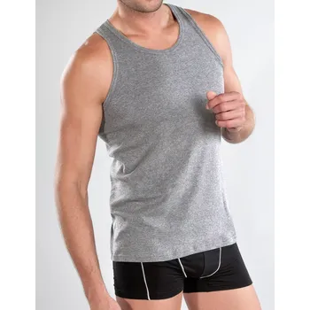 Pánské tílko Tričko Lama M-4002 TT-03 M-4XL melanžově šedá M