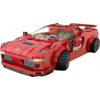 ostatní stavebnice SADA KOSTEK SUPERCAR AUTO ČERVENÉ 322 DÍLŮ