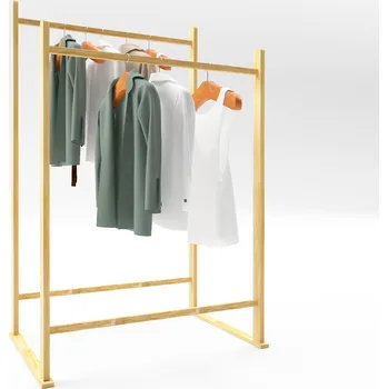 Věšák Věšák na kabáty 122x80x50cm přírodní dřevo