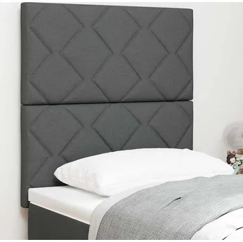 vidaXL Čelo postele Tmavě šedá 80 cm textil [3337874]