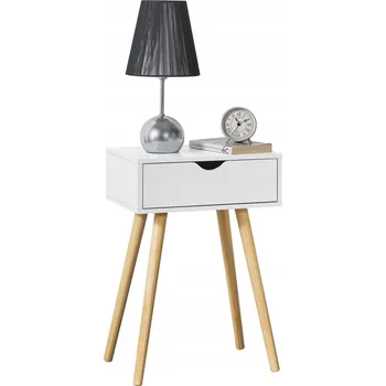 Noční stolek Noční stolek se zásuvkou Bílý