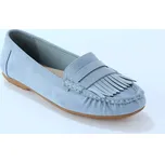 Mokasíny z imitace semiše modrá 40