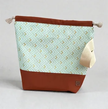 Organizér galanterie Annie's Knit Projektová taška Klubkovka – mint & gold glitter