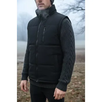 Pánská vesta Pánská zimní vesta černá Velké velikosti 5XL až 9XL Již pouze vel. 8XL