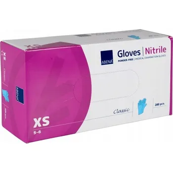 Pracovní rukavice Jednorázové modré ochranné rukavice NITRIL, 200ks XS