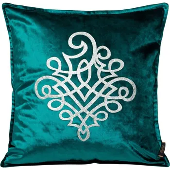 Povlečení Sametové dekorační povlečení na polštář ROYAL v tyrkysové barvě