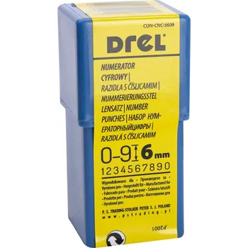 Raznice Číselné štočky 6mm / 9 kusů