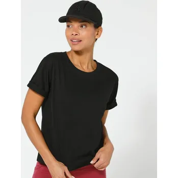 Volné tričko s krátkými rukávy černá 54