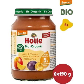 HOLLE BIO Jablko a švestka 6× 190 g