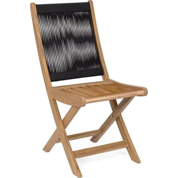 BIZZOTTO Skládací zahradní židle DANUBIO černá 0806990