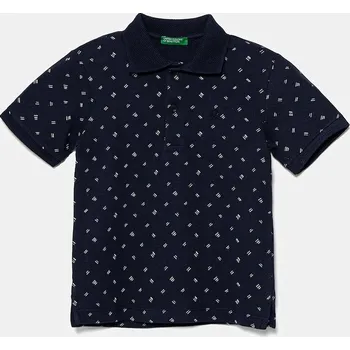 Chlapecké tričko Dětská bavlněná polokošile United Colors of Benetton 3H35G300X.P.Seasonal námořnická modř 59X, vel. 104