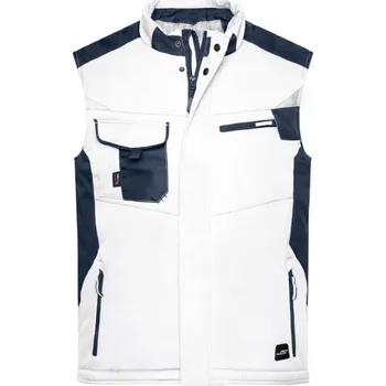 montérky JN 825 zimní softshellová vesta pánská 6XL white/carbon