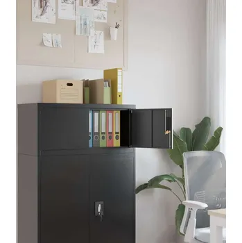 Zásuvkový kontejner vidaXL Kartotéka 90 x 40 x 40 cm ocel [339716] Barva: Černá