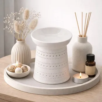 Aroma lampa Aromalampa bílá s dekorem