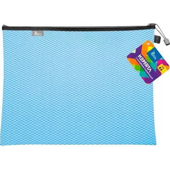 Obálka OBÁLKA SE ZIPEM KOVOVÝM A4 MODRÁ BT605-N