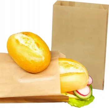 Obraz Papírové sáčky hnědé, skládané, svačinové 120x200 Sada 1000 ks