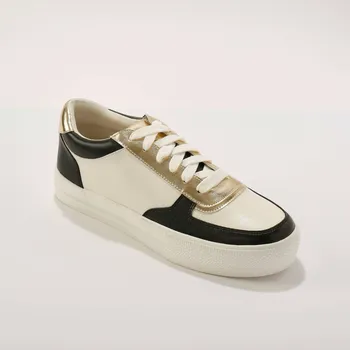 Dámská obuv Tenisky sneakers s tkaničkami černá/zlatá 40