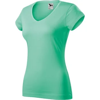 Fit V-neck tričko dámské XXL mátová