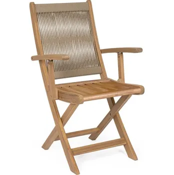 BIZZOTTO Skládací zahradní židle DANUBIO taupe 0806991