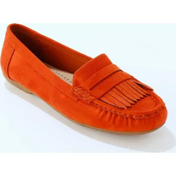 Dámská obuv Mokasíny z imitace semiše terakota 39