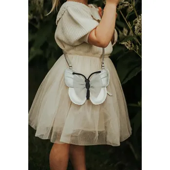 Kabelka Dětská kožená kabelka Donsje Alja Purse Vlinder 5519203 stříbrná SLV, vel. ONE SIZE