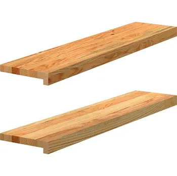 Parapet vidaXL Okenní parapety 2ks světle hnědé 90x20x2cm masivní dub [4009175] Barva: světle hnědá