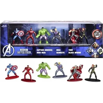 Figurka Jada Marvel Avengers Kovové sběratelské nanofigurky 1,65", sada 6 ks