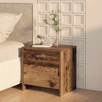 Noční stolek vidaXL Noční skříňka Staré dřevo 45 x 34 x 44,5 cm kompozitní dřevo [8000981]