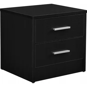 Noční stolek Noční stolek Jette 38x37x34 cm 2 zásuvky Černý