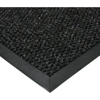 Rohožka Černá textilní zátěžová vstupní rohož FLOMA Fiona - délka 50 cm, šířka 80 cm, výška 1,1 cm - 77225201