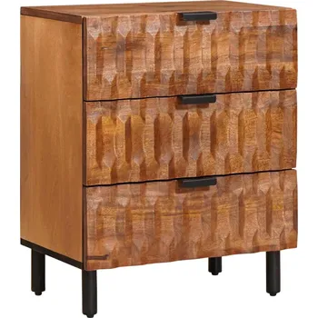 Noční stolek vidaXL Noční skříňka Hnědá 50 x 33 x 62 cm Masivní mangové dřevo [4017909]